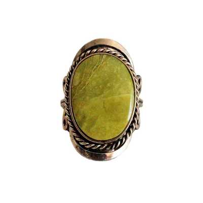 Inka-Products-Bague Pierre Semi-précieuse Ovale-Serpentine