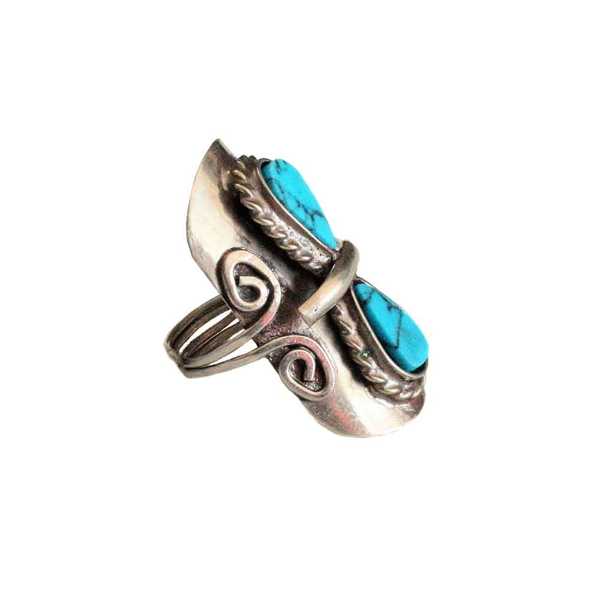 Bague Pierres Semi-précieuses Gouttes Turquoise - Inka Products