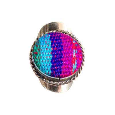 Bague Ronde Tissu Traditionnel Péruvien - Inka Products