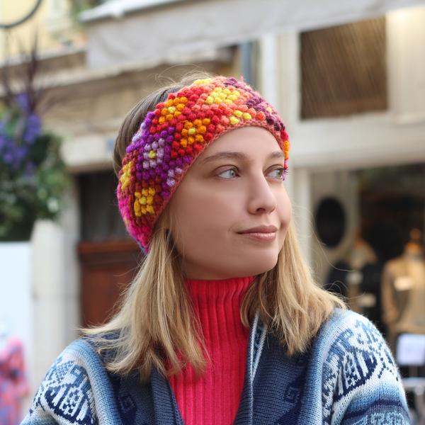Bandeau MISTRAL en Laine d'Alpaga Motifs Ethniques - Inka Products