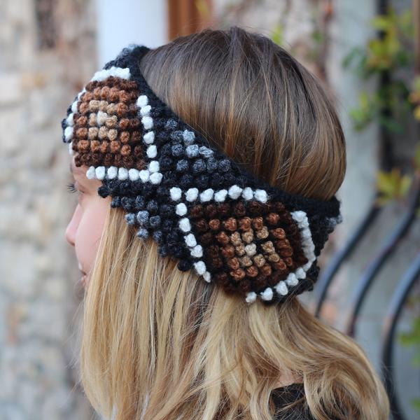Bandeau MISTRAL en Laine d'Alpaga Motifs Ethniques - Inka Products