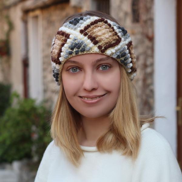 Bandeau MISTRAL en Laine d'Alpaga Motifs Ethniques - Inka Products