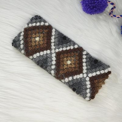 Inka-Products-Bandeau MISTRAL en Laine d'Alpaga-Motifs Ethniques