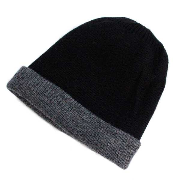 Bonnet Réversible Alpaga Gris et Noir - Inka Products