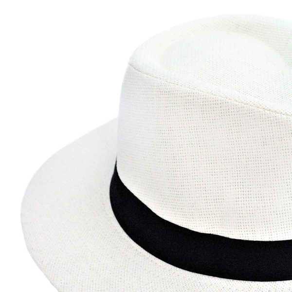 Chapeau TOQUILLA Paille avec Bandeau Noir - Inka Products