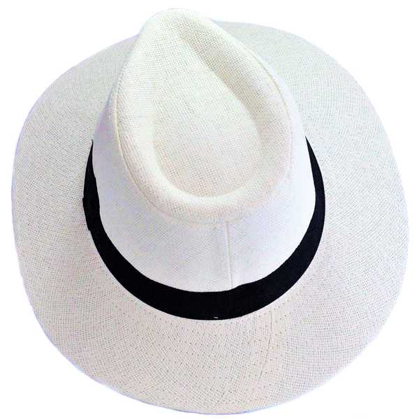 Chapeau TOQUILLA Paille avec Bandeau Noir - Inka Products
