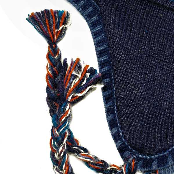 Bonnet Chullo Péruvien Réversible Tissé Main en Alpaga avec Motifs Ethniques - Inka Products