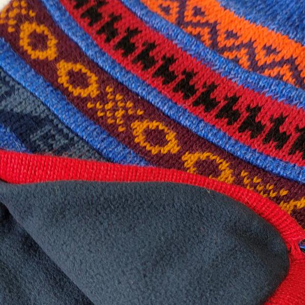 Bonnet Chullo Péruvien Alpaga Tissé Main en Alpaga avec Motifs Ethniques - Inka Products