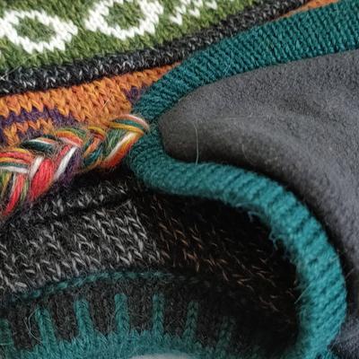 Bonnet Chullo Péruvien Alpaga Tissé Main en Alpaga avec Motifs Ethniques - Inka Products
