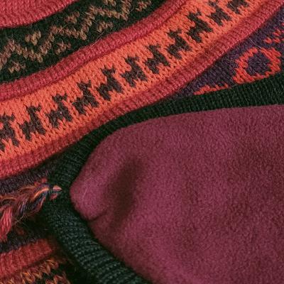 Bonnet Chullo Péruvien Alpaga Tissé Main en Alpaga avec Motifs Ethniques - Inka Products