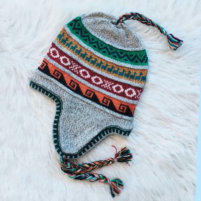 Peruvian Alpaca Chullo Hat Handwoven in Alpaca with Ethnic Motifs - Inka Products