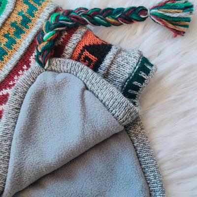 Peruvian Alpaca Chullo Hat Handwoven in Alpaca with Ethnic Motifs - Inka Products