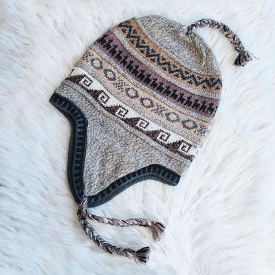 Peruvian Alpaca Chullo Hat Handwoven in Alpaca with Ethnic Motifs - Inka Products
