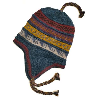 Peruvian Chullo Hat Handwoven in Alpaca with Ethnic Motifs - Inka Products