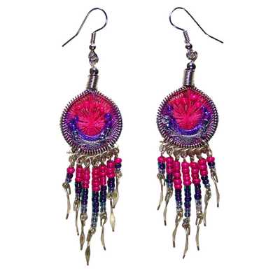Boucles d'Oreilles Attrape Rêves Perles de Rocailles - Inka Products