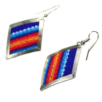 Pendientes de diamantes Tela Tradicional Peruana - Inka Products