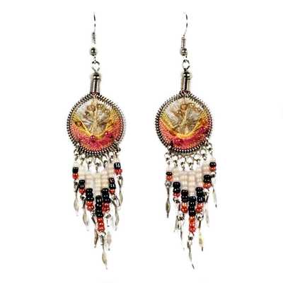 Boucles d'Oreilles Attrape Rêves Perles de Rocailles - Inka Products