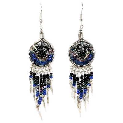 Boucles d'Oreilles Attrape Rêves Perles de Rocailles - Inka Products