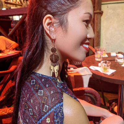 Inka-Products-Boucles d'Oreilles Péruviennes-Graines de Forêt et Noix de Coco