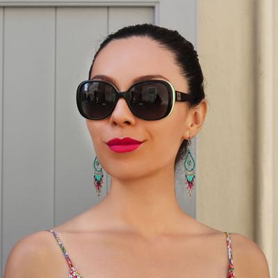 Aretes Peruanos Gota Atrapa Pesadillas en Perlas de Rocalla - Inka Products