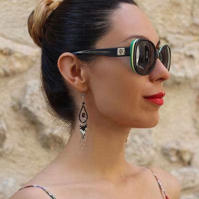 Aretes Peruanos Gota Atrapa Pesadillas en Perlas de Rocalla - Inka Products