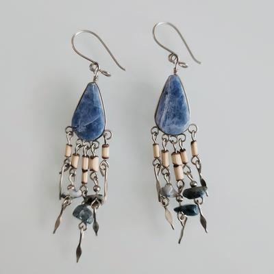 Inka-Products-Boucles d'oreilles Moyennes en Pierres Semi-précieuses-Décorations en Bambou ou Pierres Précieuses