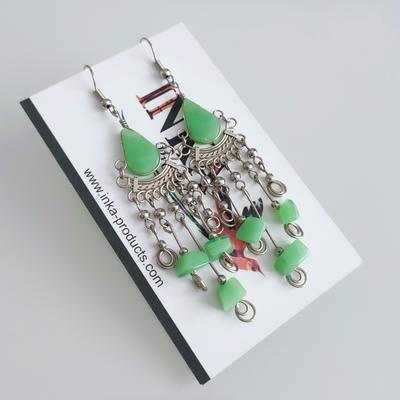 Aretes Largos en Piedras Semipreciosas Decoraciones de Piedras Semipreciosas - Inka Products