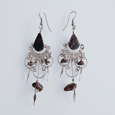 Aretes Largos en Piedras Semipreciosas Decoraciones de Piedras Semipreciosas - Inka Products