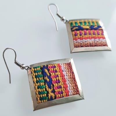 Aretes en Manto Tradicional Peruano Rombo - Inka Products