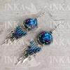 Peruvian Dreamcatcher Earrings Sky Blue, Purple & Green - Inka Products