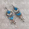 Peruvian Dreamcatcher Earrings Sky Blue, Yellow & White - Inka Products