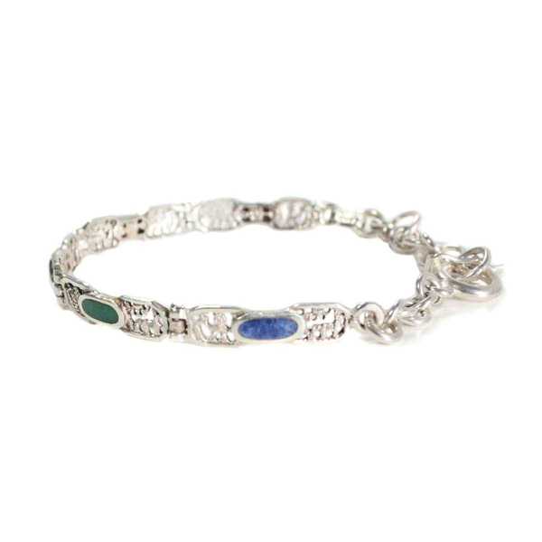 Bracelet en Argent Argent 950ème avec Pierres Naturelles Ovales - Inka Products