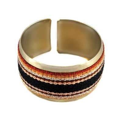 Inka-Products-Bracelet Péruvien Large-Tissu Traditionnel Andin