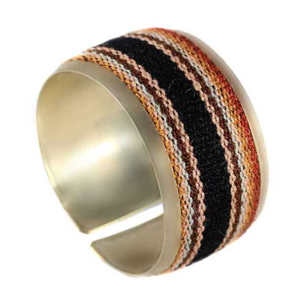 Bracelet Péruvien Large Tissu Traditionnel Andin - Inka Products