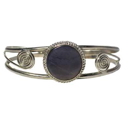 Bracelet en Métal Argenté QILLA Pierre Semi-précieuse Améthyste Violette - Inka Products