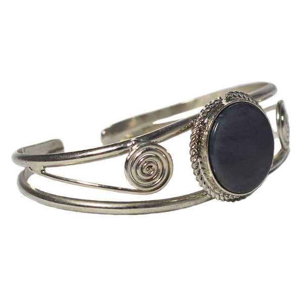 Bracelet en Métal Argenté QILLA Pierre Semi-précieuse Améthyste Violette - Inka Products