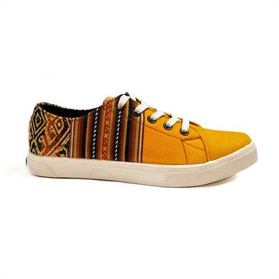 Sneakers Baskets Basses LUCUMA Tissu Péruvien Motif Ethniques Homme-Femme - Inka Products