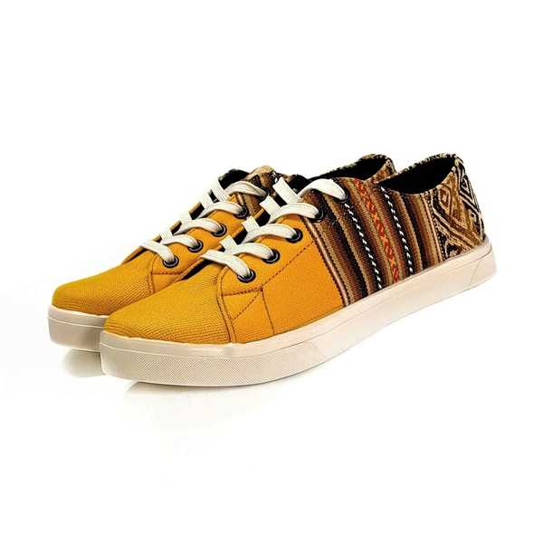 Sneakers Baskets Basses LUCUMA Tissu Péruvien Motif Ethniques Homme-Femme - Inka Products