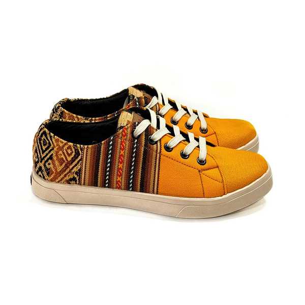 Sneakers Baskets Basses LUCUMA Tissu Péruvien Motif Ethniques Homme-Femme - Inka Products