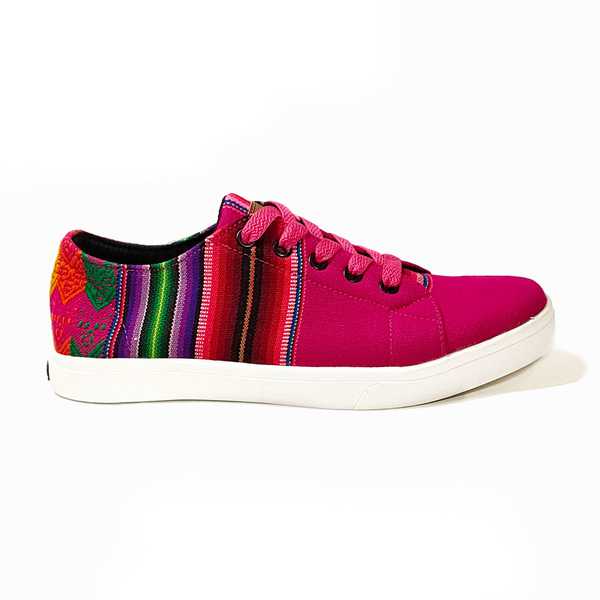 Sneakers Baskets Basses FLOR DE LA CANTUTA Tissu Péruvien Motif Ethniques Homme-Femme - Inka Products