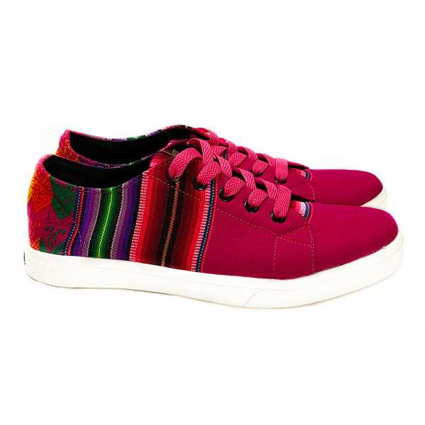 Sneakers Baskets Basses FLOR DE LA CANTUTA Tissu Péruvien Motif Ethniques Homme-Femme - Inka Products