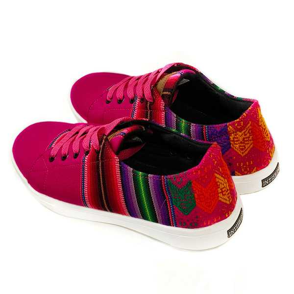 Sneakers Baskets Basses FLOR DE LA CANTUTA Tissu Péruvien Motif Ethniques Homme-Femme - Inka Products