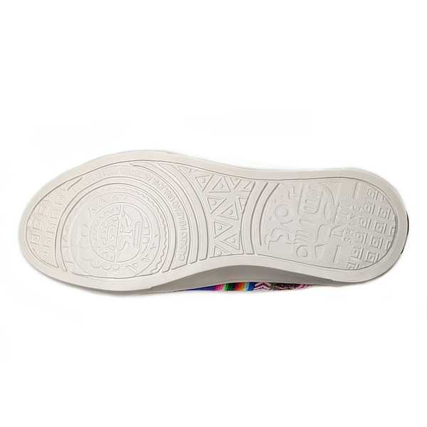 Sneakers Baskets Basses PARACAS BLEU Tissu Péruvien Motif Ethniques Homme-Femme - Inka Products