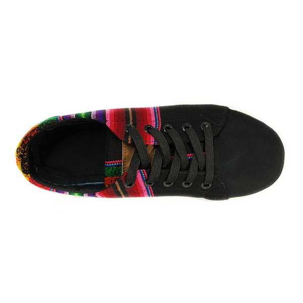 Sneakers Baskets Basses NEGRITOS DE HUANUCO Tissu Péruvien Motif Ethniques Homme-Femme - Inka Products
