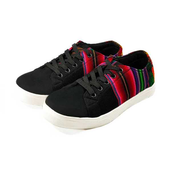 Sneakers Baskets Basses NEGRITOS DE HUANUCO Tissu Péruvien Motif Ethniques Homme-Femme - Inka Products
