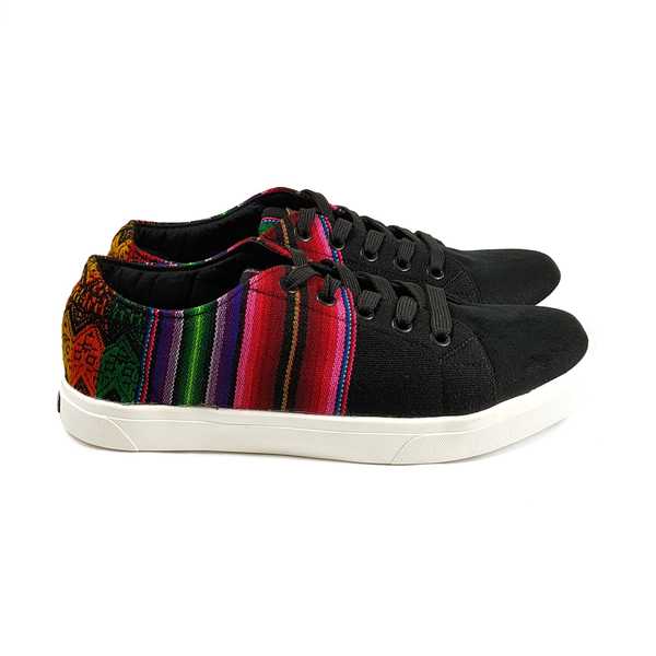Sneakers Baskets Basses NEGRITOS DE HUANUCO Tissu Péruvien Motif Ethniques Homme-Femme - Inka Products