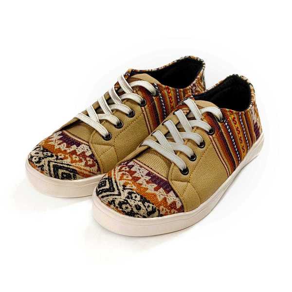 Sneakers Baskets Basses HUACACHINA Tissu Péruvien Motif Ethniques Homme-Femme - Inka Products