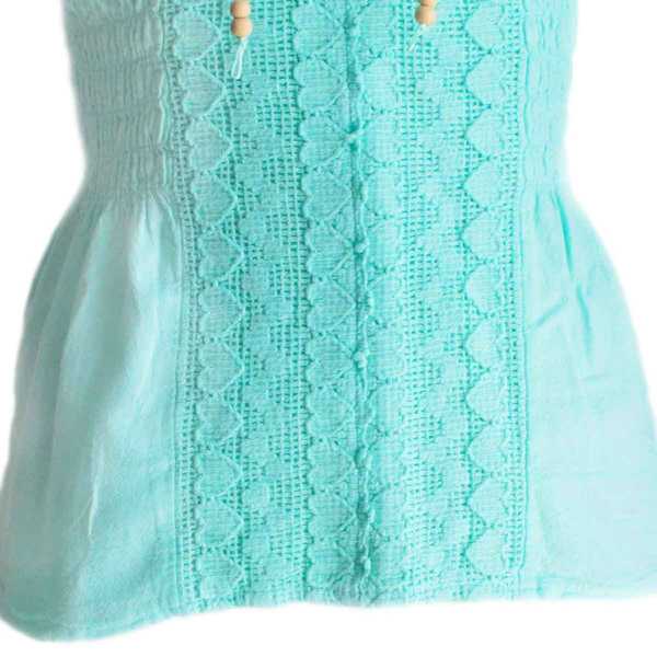 Blouse T-shirt Col V à Épaule Dénudée Évasé Coton Péruvien - Inka Products