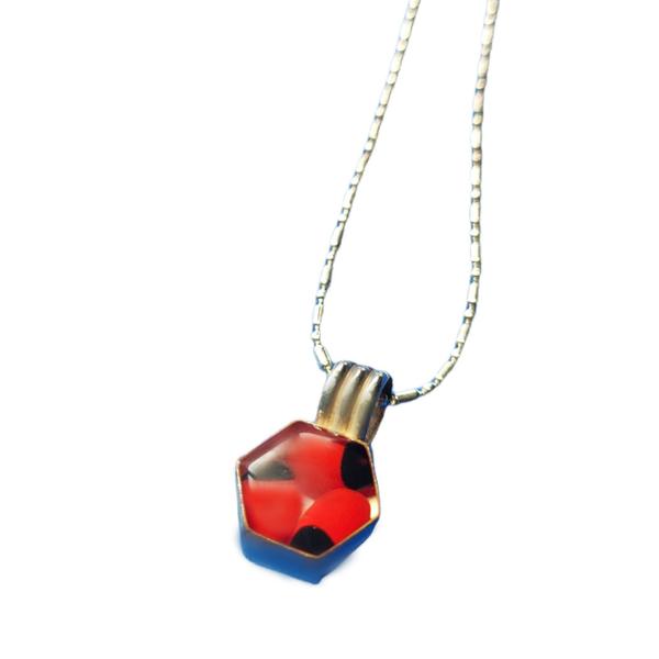 Collier Pendentif en Argent - Huairuro Argent 950/1000 Héxagone - Inka Products