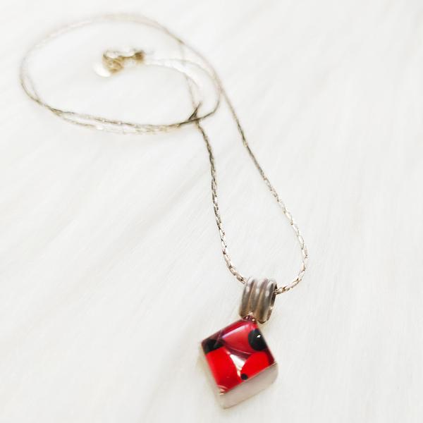 Collier Pendentif en Argent - Huairuro Argent 950/1000 Losange - Inka Products